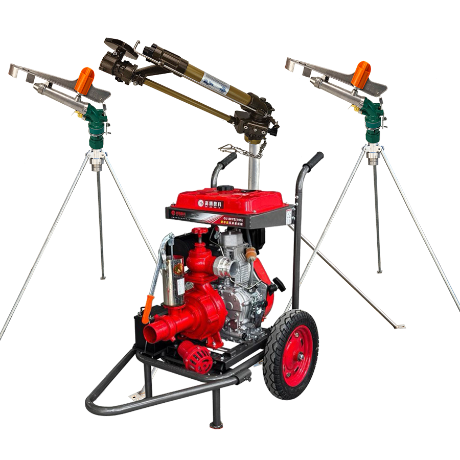 铜陵一体式灌溉机组 全套喷枪水带配齐 抗旱浇地神器